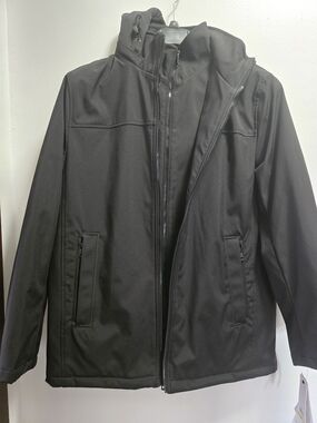 Calvin Klein Black Hooded Performance Softshell Jacket